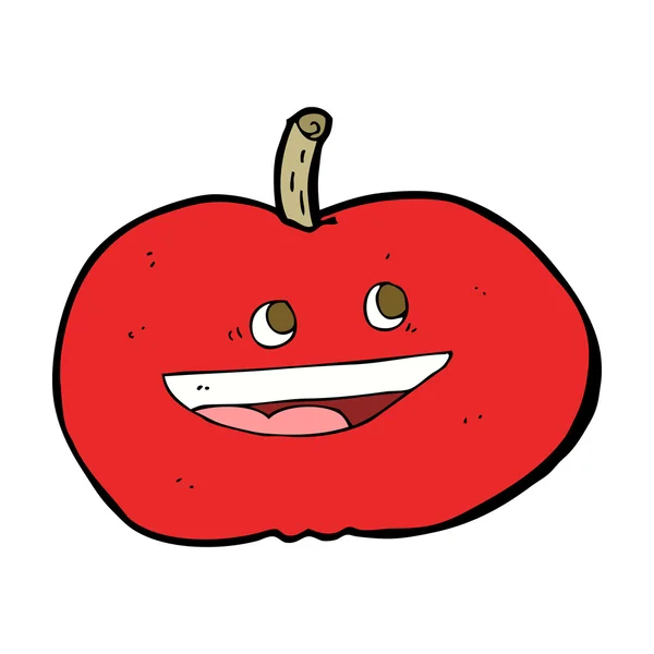 Karikatur glücklicher Apfel — Stockvektor