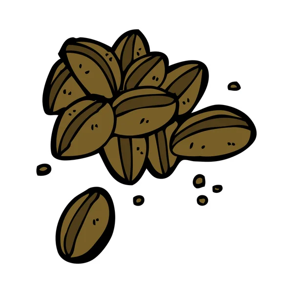 Grains de café dessin animé — Image vectorielle