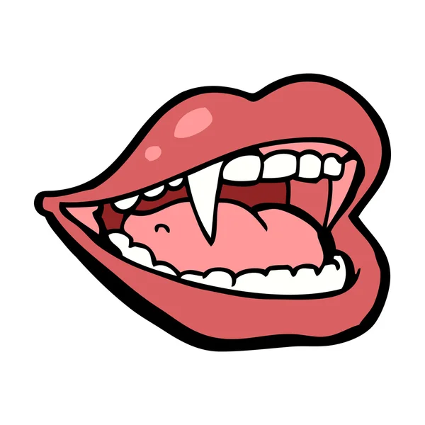 Карикатурный вампирский рот — стоковый вектор