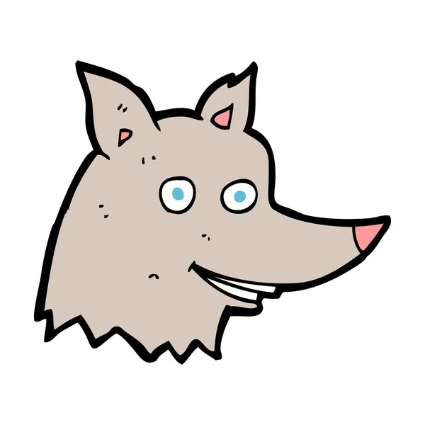 漫画のオオカミの頭 — ストックベクタ