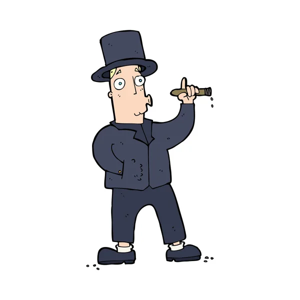 Dessin animé fumeur gentleman — Image vectorielle