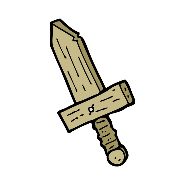 Cartoon houten zwaard — Stockvector