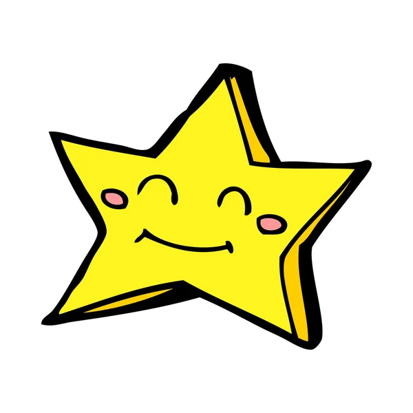 Καρτούν χαρούμενο αστέρι χαρακτήρα — Διανυσματικό Αρχείο