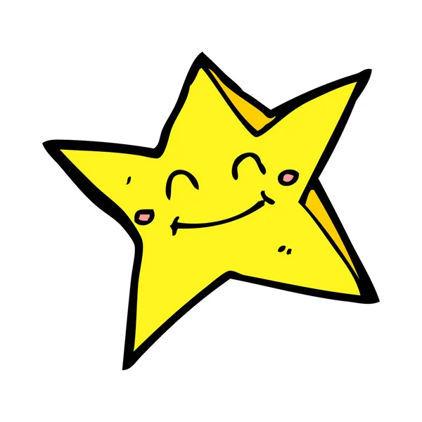 Desenho animado personagem estrela feliz — Vetor de Stock