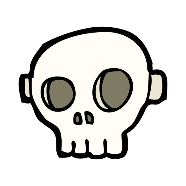 Tecknad spöklik skalle mask — Stock vektor
