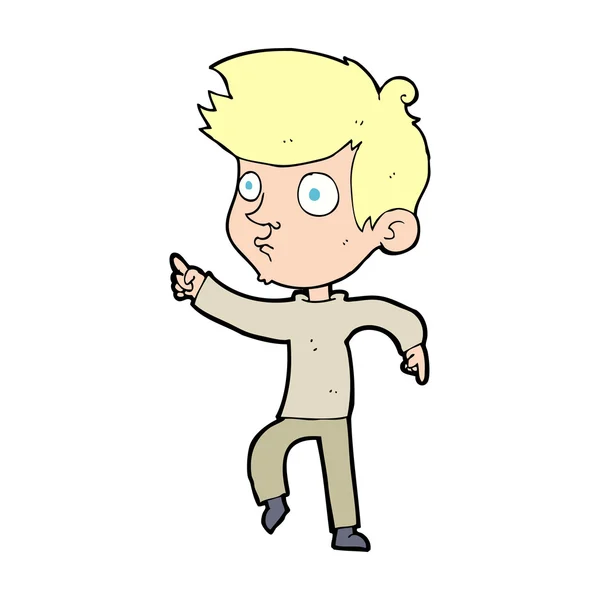 Cartoon aanwijsapparaat jongen — Stockvector