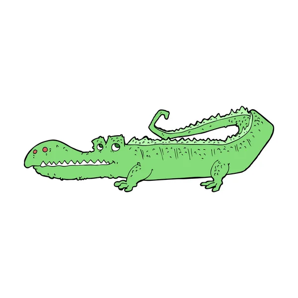 Tecknad krokodil — Stock vektor