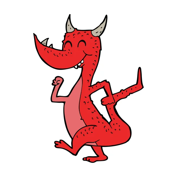 Dessin animé heureux dragon — Image vectorielle
