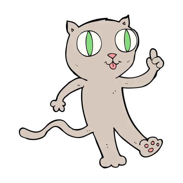 Gato de dibujos animados con idea — Vector de stock