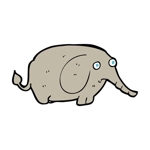 Desenho animado pequeno elefante triste — Vetor de Stock