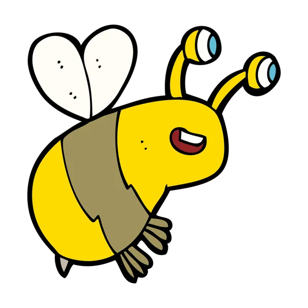 Веселий бджіл мультфільм — стоковий вектор