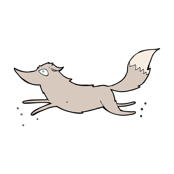 Cartoon wolf running — Stock Vector