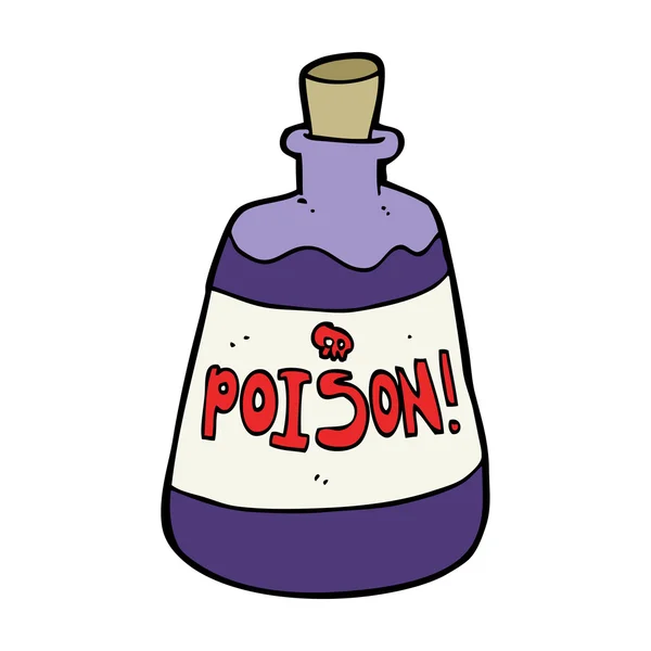Cartoon bottle of poison — Stock Vector