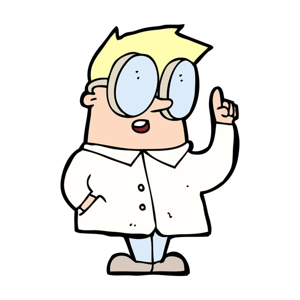 Cartoon scientist — Stock Vector