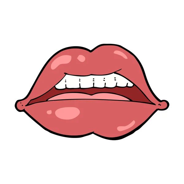 Καρτούν σέξι χείλη σύμβολο — Διανυσματικό Αρχείο