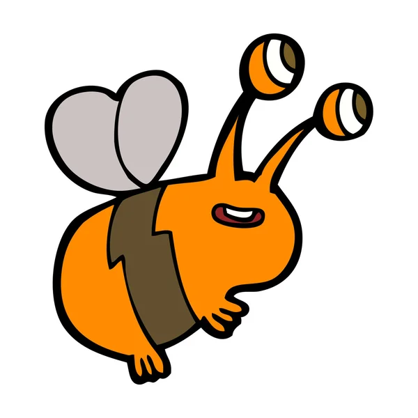 Cartoon happy bee — Stock vektor