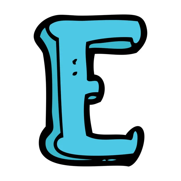 Cartoon letter E — Stock Vector