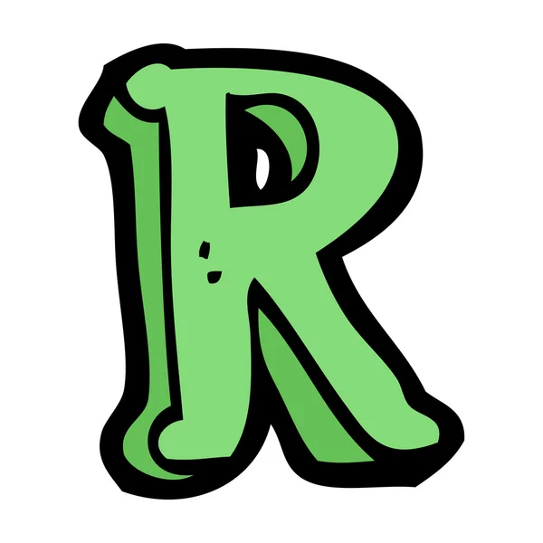 Cartoon letter R — Stock Vector