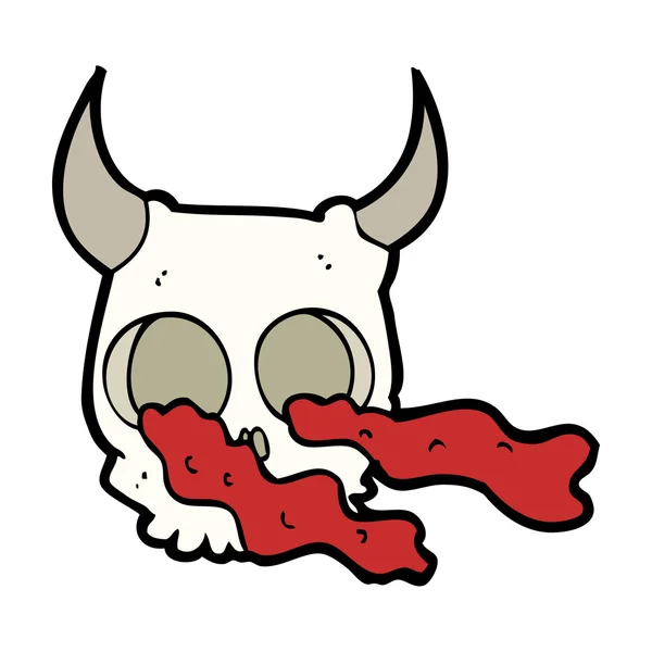 Cartoon halloween skull — Stock Vector