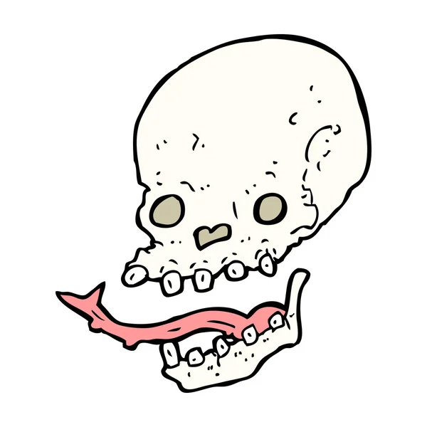 Calavera espeluznante de dibujos animados — Archivo Imágenes Vectoriales