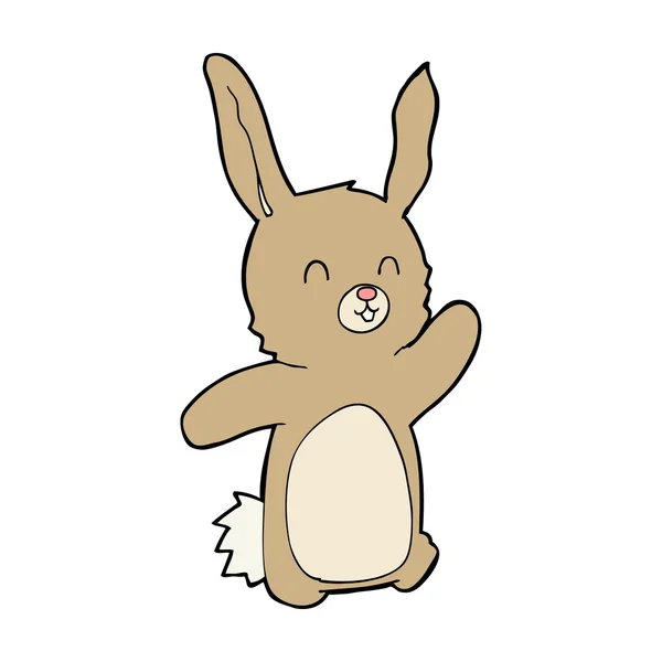 Dessin animé lapin heureux — Image vectorielle