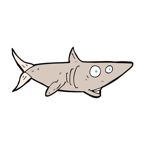 漫画幸せなサメ — ストックベクタ