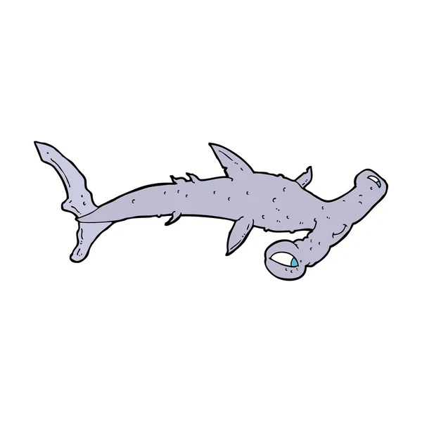 Žralok kladivoun kreslený — Stockový vektor