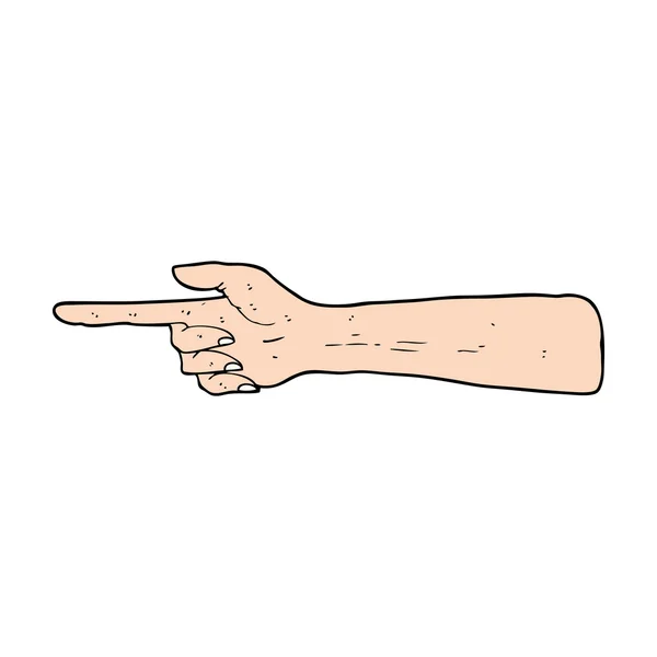 Вказуючи рука мультфільм — стоковий вектор