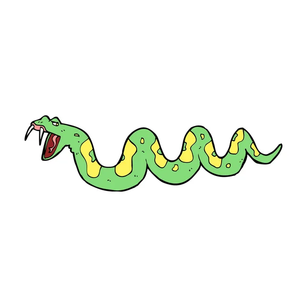 Serpiente venenosa de dibujos animados — Vector de stock