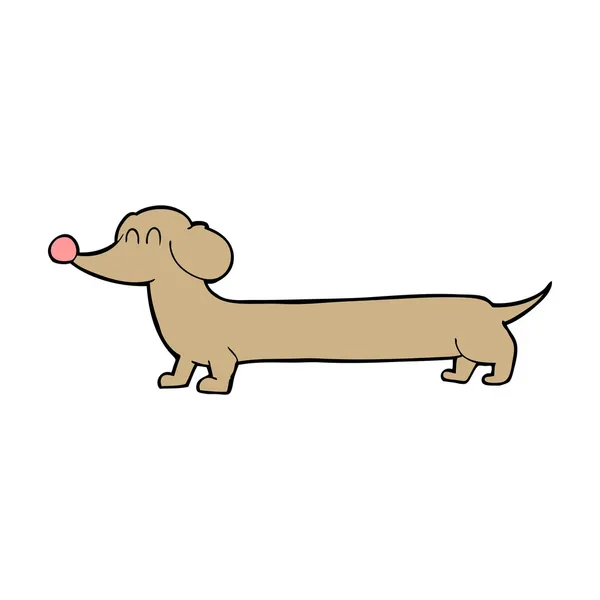 卡通腊肠狗 — 图库矢量图片