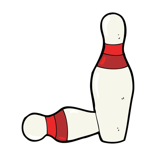 Cartoon tien pin bowling kegelen — Stockvector