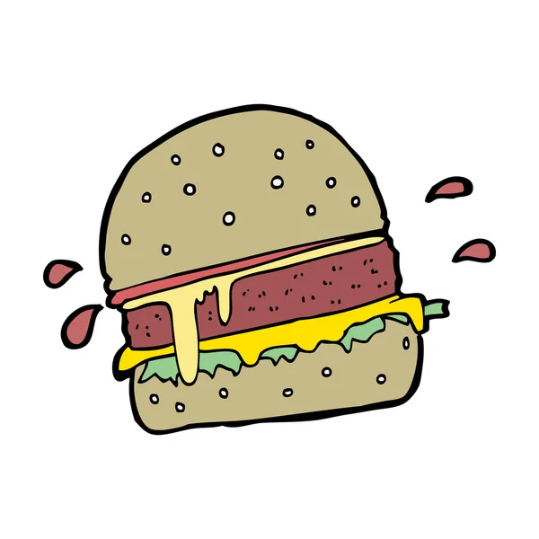 Hamburguesa de dibujos animados — Archivo Imágenes Vectoriales