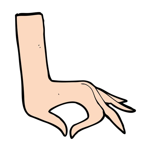 Cartoon hand symbool — Stockvector