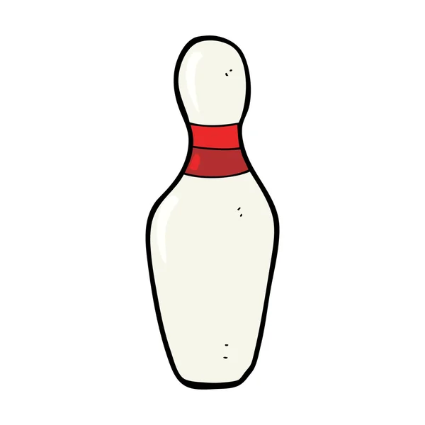 Dessin animé dix quilles bowling skittle — Image vectorielle