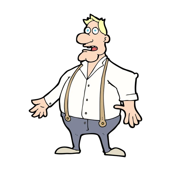 Cartoon geschokt man — Stockvector