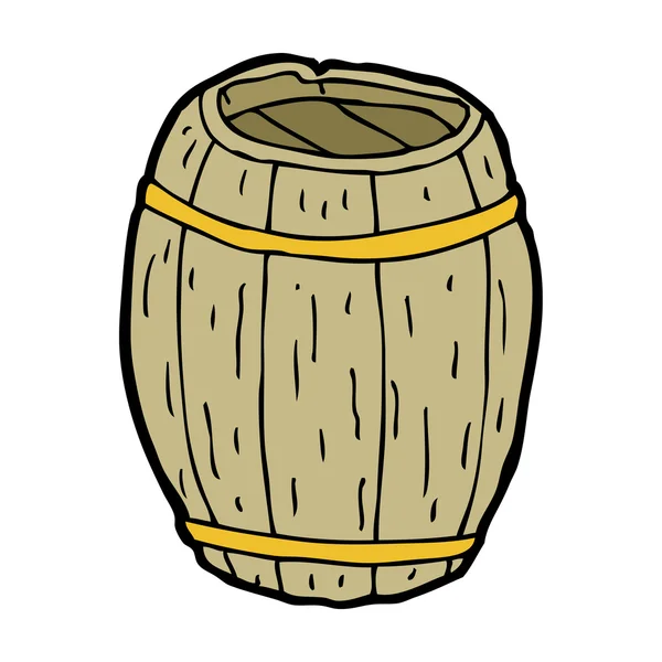 Cartoon wooden barrel — Stock Vector