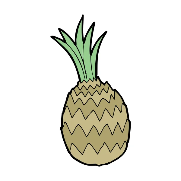 Tecknad ananas — Stock vektor