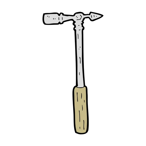 Martillo pin de dibujos animados — Vector de stock