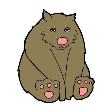 karikatür hüzünlü ayı