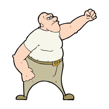 karikatür kızgın adam