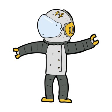karikatür astronot