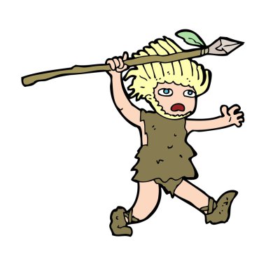 karikatür mağara adamı