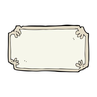 karikatür eski çerçeve afişi