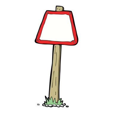 yol işareti karikatür