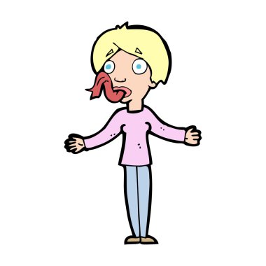 Çizgi filmdeki kadın yalan söylüyor.