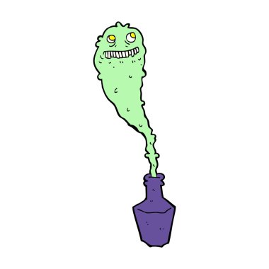 Şişedeki hayaletli çizgi film.