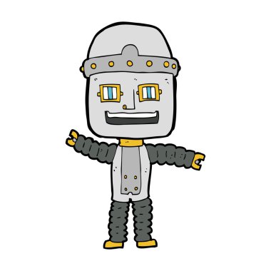 karikatür sallayarak robot