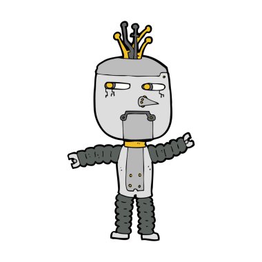 karikatür sallayarak robot