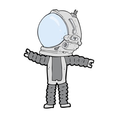 karikatür astronot