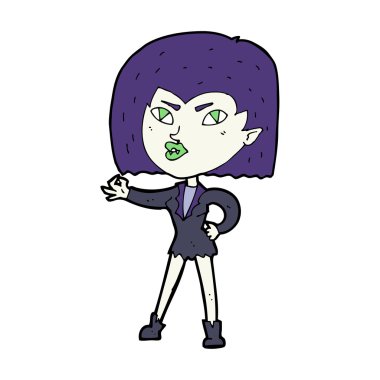 karikatür vampir kız